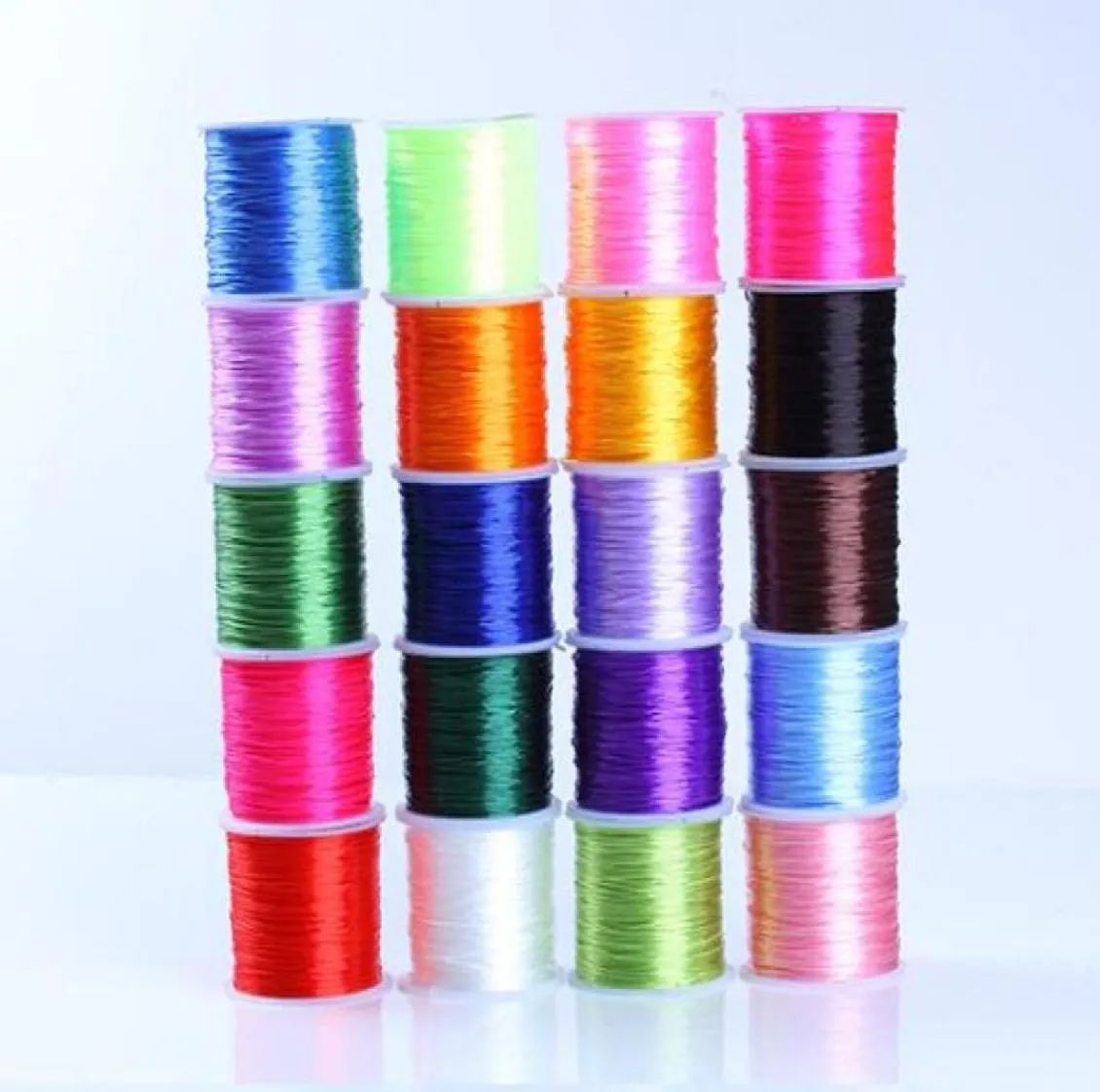 07mm 50mroll Crystal Elastic Beading Cord tråd för DIY -smycken Making Fingings 7270359