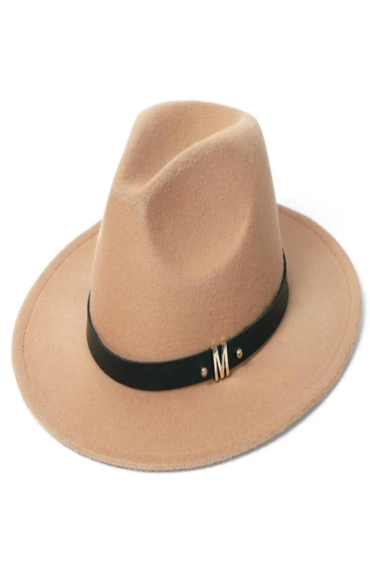 Mężczyźni Top Hats poczuć, że zimowa czapka naśladująca Kobiety Kobiety jesienne klasyczne szerokie brzeg czarny czerwony mężczyźni fedora czapki mężczyzna kobiety top hat5446966