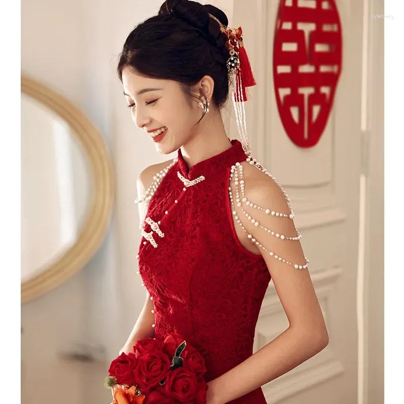 Modern cheongsam wedding dress top