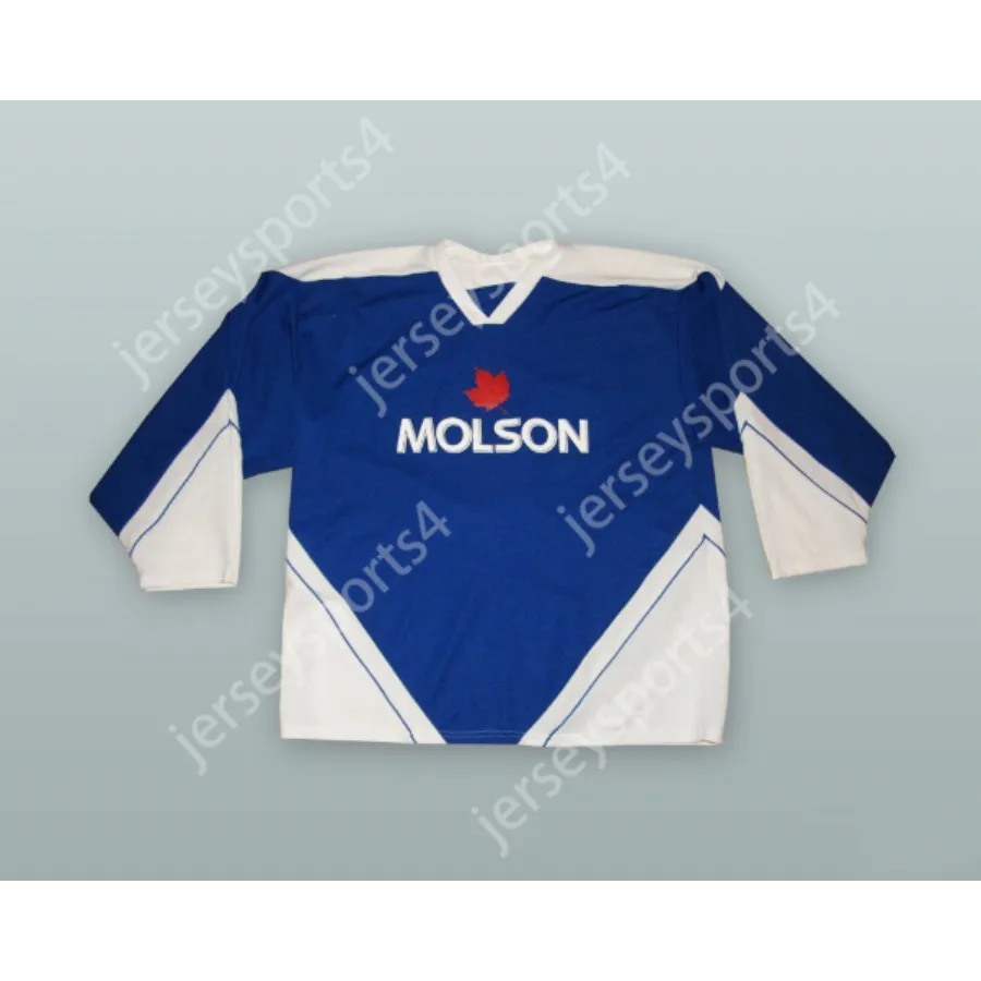 MOLSON BEER BLEU 14 MAILLOT DE HOCKEY personnalisé NOUVEAU Top cousu S-M-L-XL-XXL-3XL-4XL-5XL-6XL