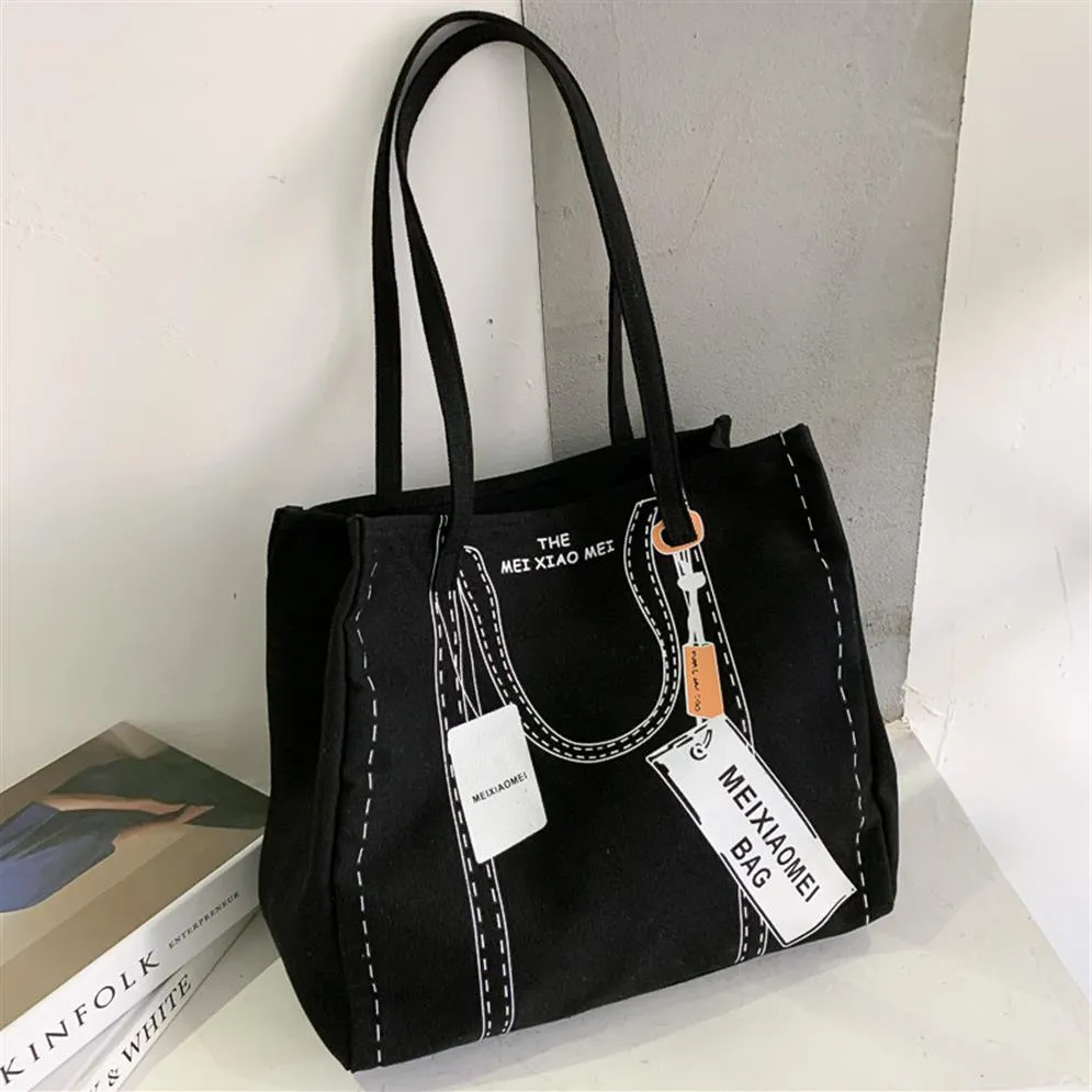 Große Kapazität Tasche 2022 Neue Beliebte Net Rot Mode frauen Koreanischen Stil Vielseitige Leinwand Tasche Westlichen Stil Schulter Tote bag2956