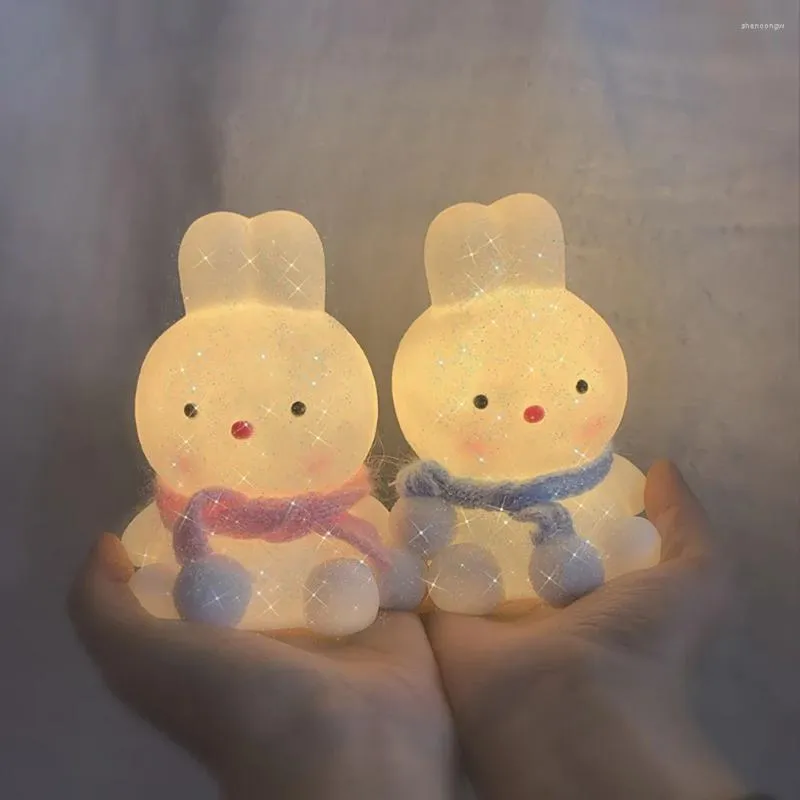 Night Lights Children Light Cute Lamp Mini Soft Silicone Bedroom Desktop Decor Battery Kid Christmas Gift