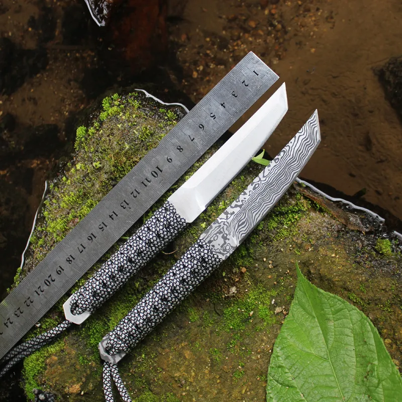 ZK20 Outdoor knife, outdoor survival knife, self-defense portable knife, high hardness rope tied straight knife, mini fruit knife