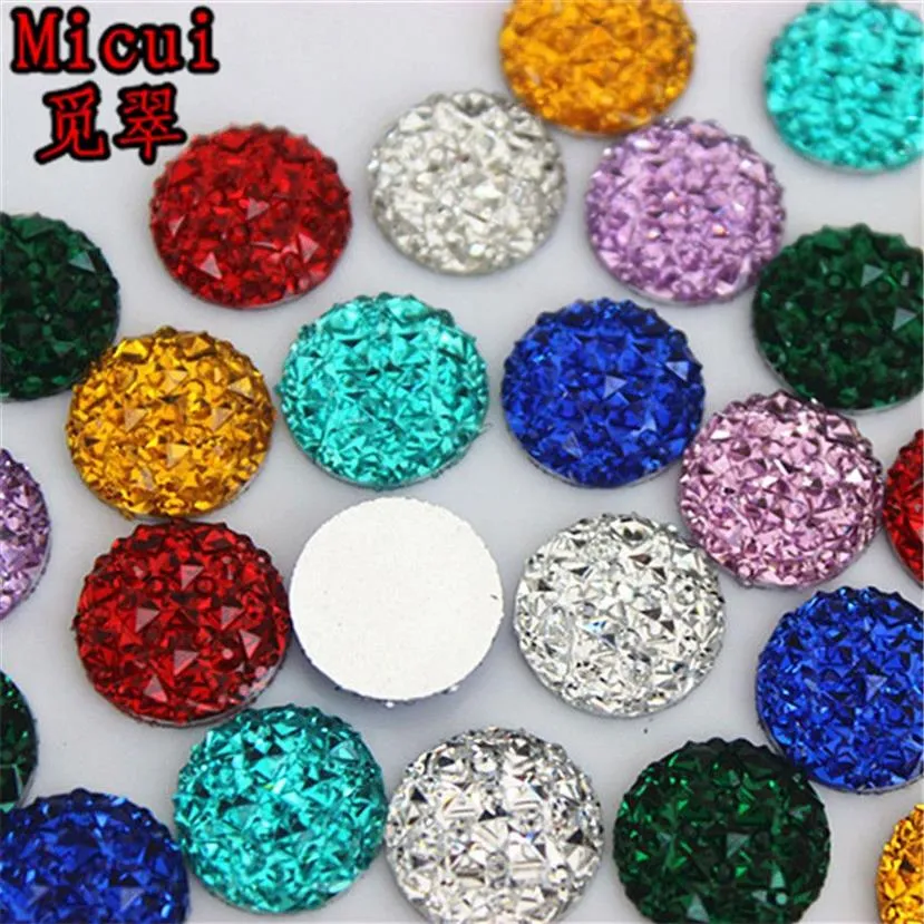 12mm 200pcs Crystal Resin Round flatback Resin Rhinestones Stone Beads Scrapbooking for crafts Jewelry Accessories ZZ222233a