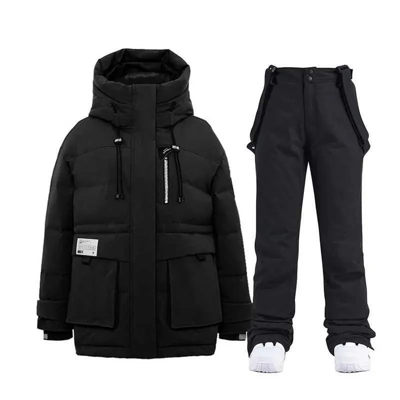 Womens Tracksuits White Duck Down Ski Jackets Women Ski Suit