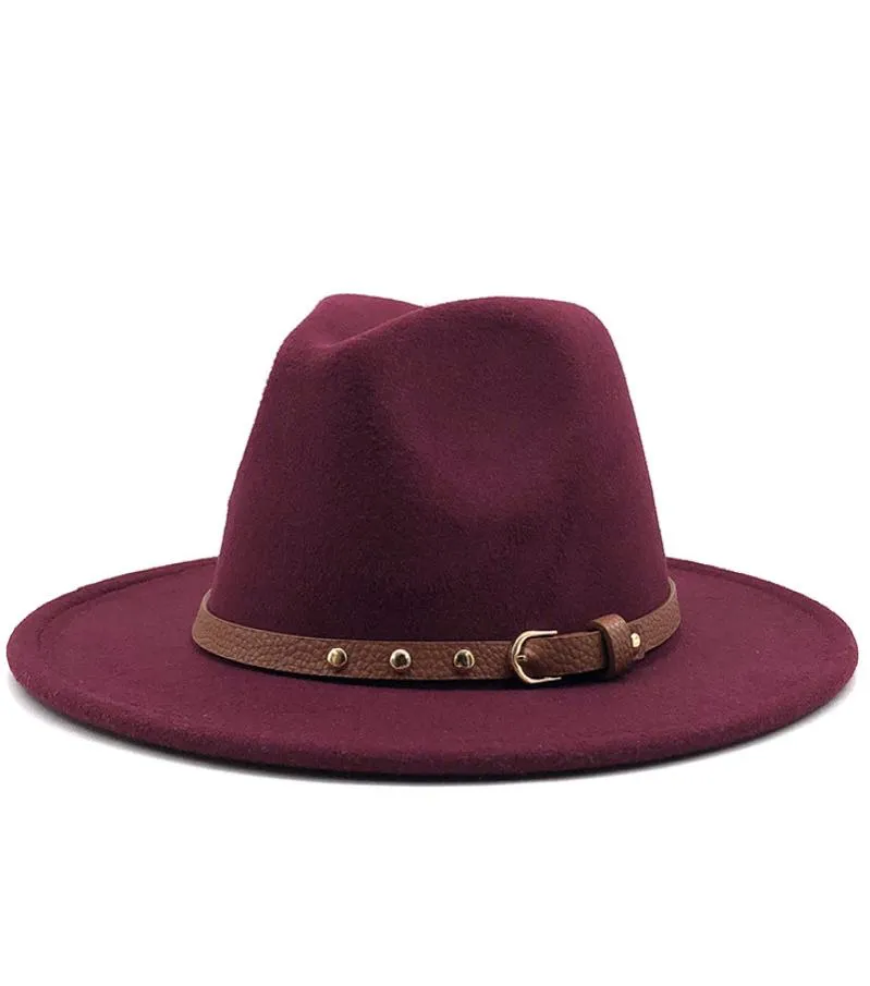 Szerokie brzegowe czapki kobiety wełna poczuła się Tassel Jazz Fedora Panama Style Cowboy Trilby Party Formal Dress Kapelusz duży rozmiar żółty biały A96201788