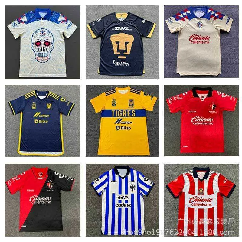 Fans Tops Tees 23-24 Cougars Monterey Tigers Atlas Chivas Home And Away Football Uniforms T231213