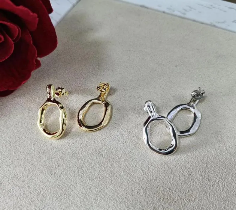 UNO de 50 plaqué bijoux feuille boucle d'oreille de haute qualité espagnole originale mode 925 argent 14k or boucles d'oreilles rondes Festval L3782795