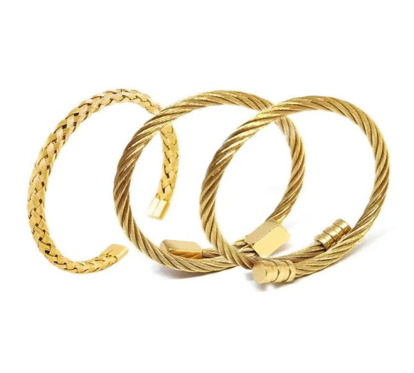 Marchio di lusso uomo Titan Treccia aperta Bracciale con ciondolo in acciaio inossidabile Titanio Bracciali regolabili braccialetti per uomo donna gioielli6997027