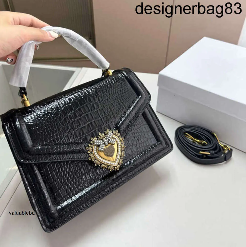 Evening Bag Women's Tote Handbag Luxury Dg Designer Shoulder Crossbody Devotion Fashion Black Wallet Love Buckle Crocodile Pattern Women Clutch