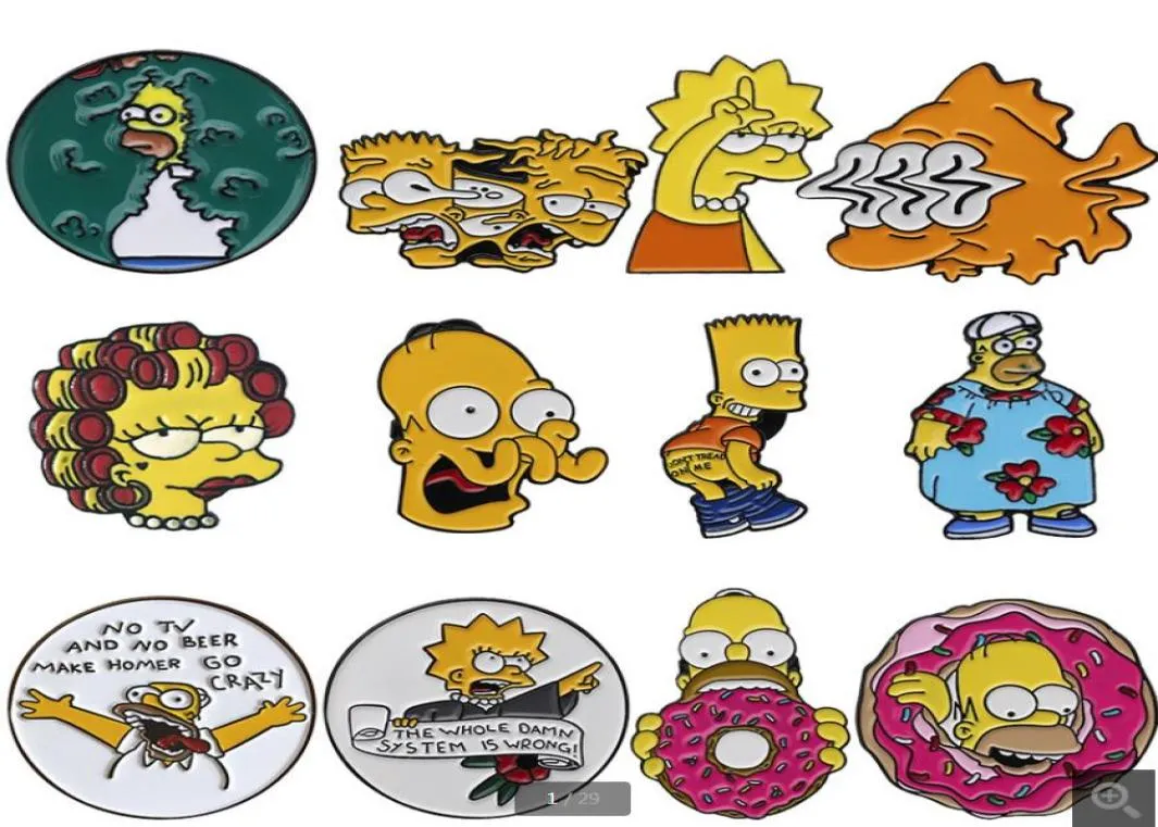 TV beignet drôle de design broches badges humour mignon cartoon émail épingle pour sac à dos bac à dos pour les fans d'anime cadeaux bijoux gc786898903