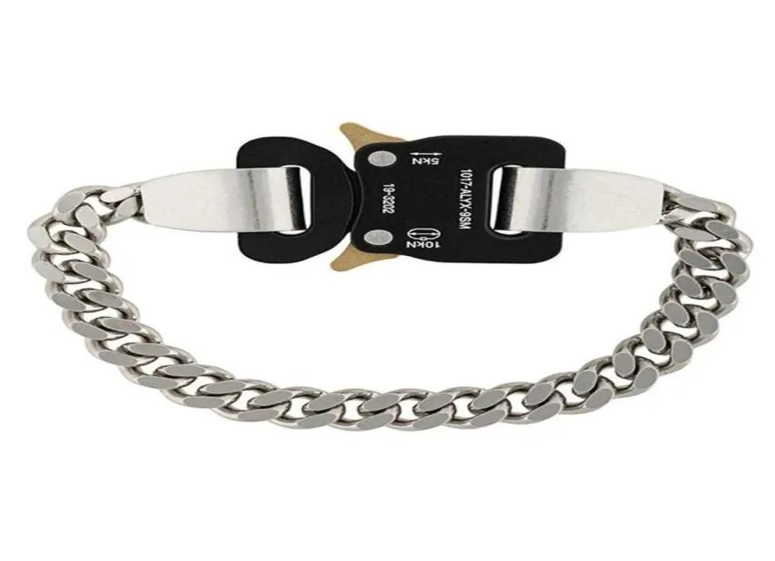 Bracelet alyx de haute qualité Femmes Chaîne de liaison mixte Metal 1017 Bracelets alyx 9SM