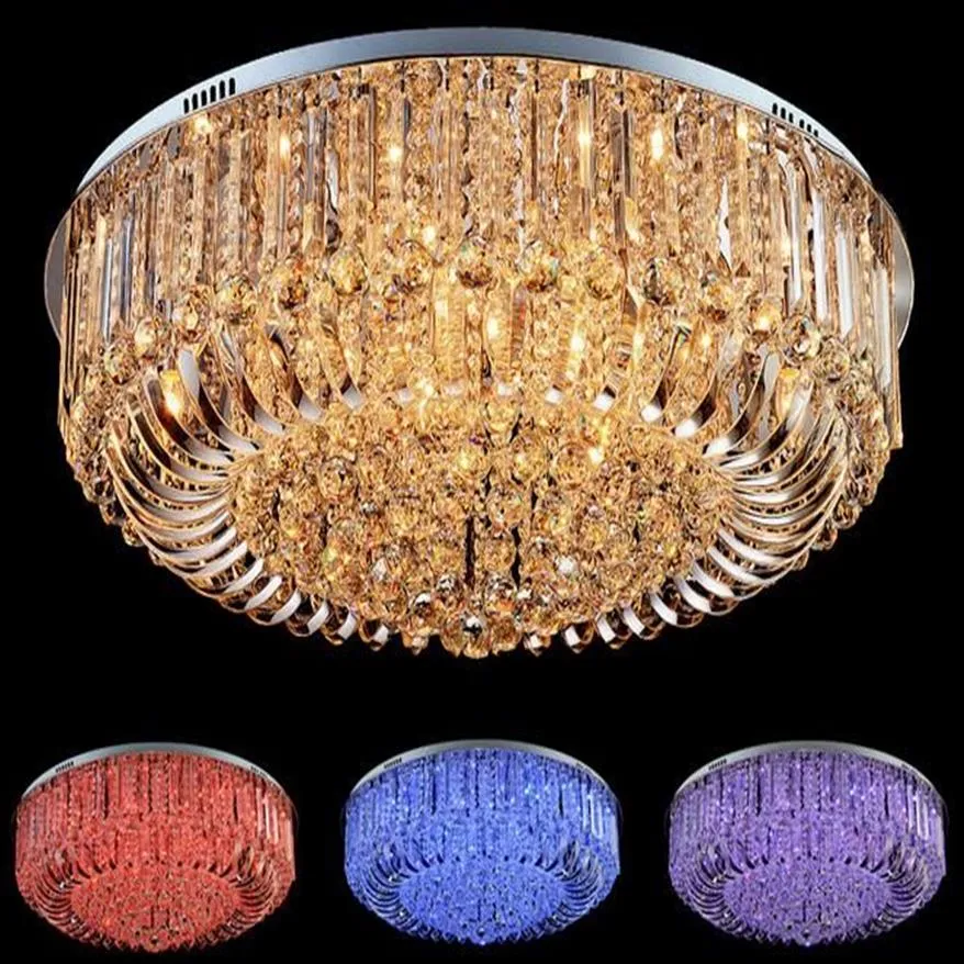 Lustre de cristal k9 moderno, iluminação de teto, 50cm, 60cm, 80cm, luminária pendente, decoração para casa, 264p