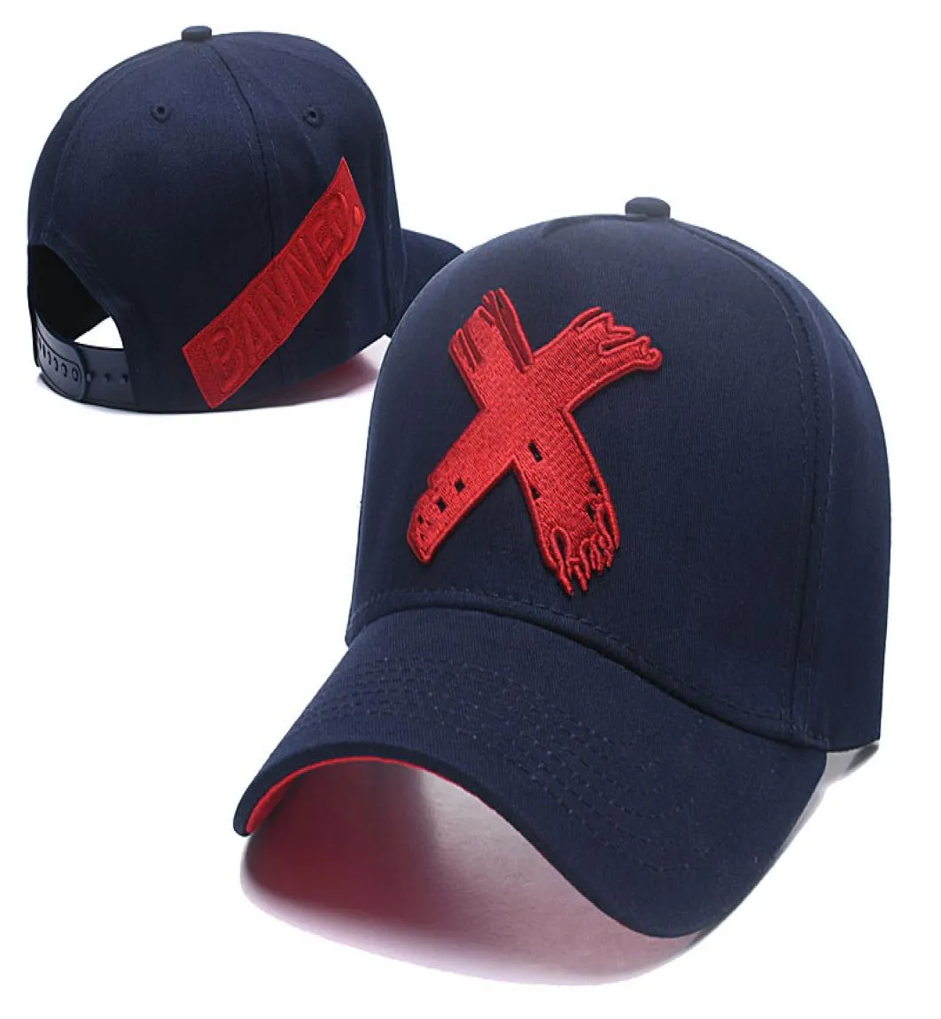 NUOVO Banned X logo Berretti da baseball Moda 6 pannelli Snapback gorras Cappelli in cotone di alta qualità Cappelli papà regolabili per Uomo Donna6313639