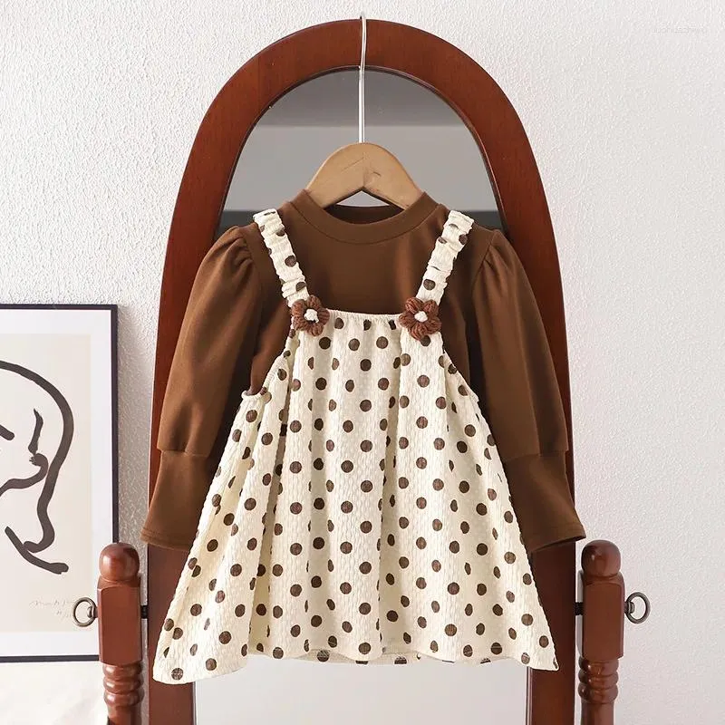 Meisjesjurken Lente Herfst Voor Meisjes Vintage Babykleding Modekleding Borns Prinses Kinderjurk Tweedelig pak