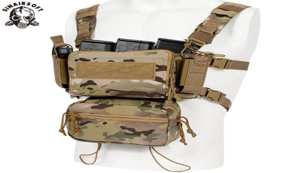 Tactical Micro Chest Rig Modular H Harness D3CR Funny Pack SACK Pouch Combat Equipment Vest 556 Mag Colete7676701