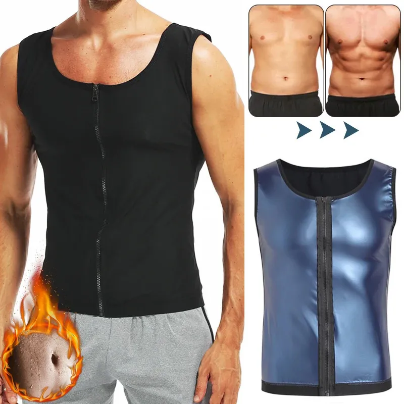 Homens Corpo Shapers Homens Abdômen Redutor Corpo Shaper Promover Suor Sauna Colete Fitness Cintura Trainer Barriga Emagrecimento Shapewear Fat Corset Top 231212