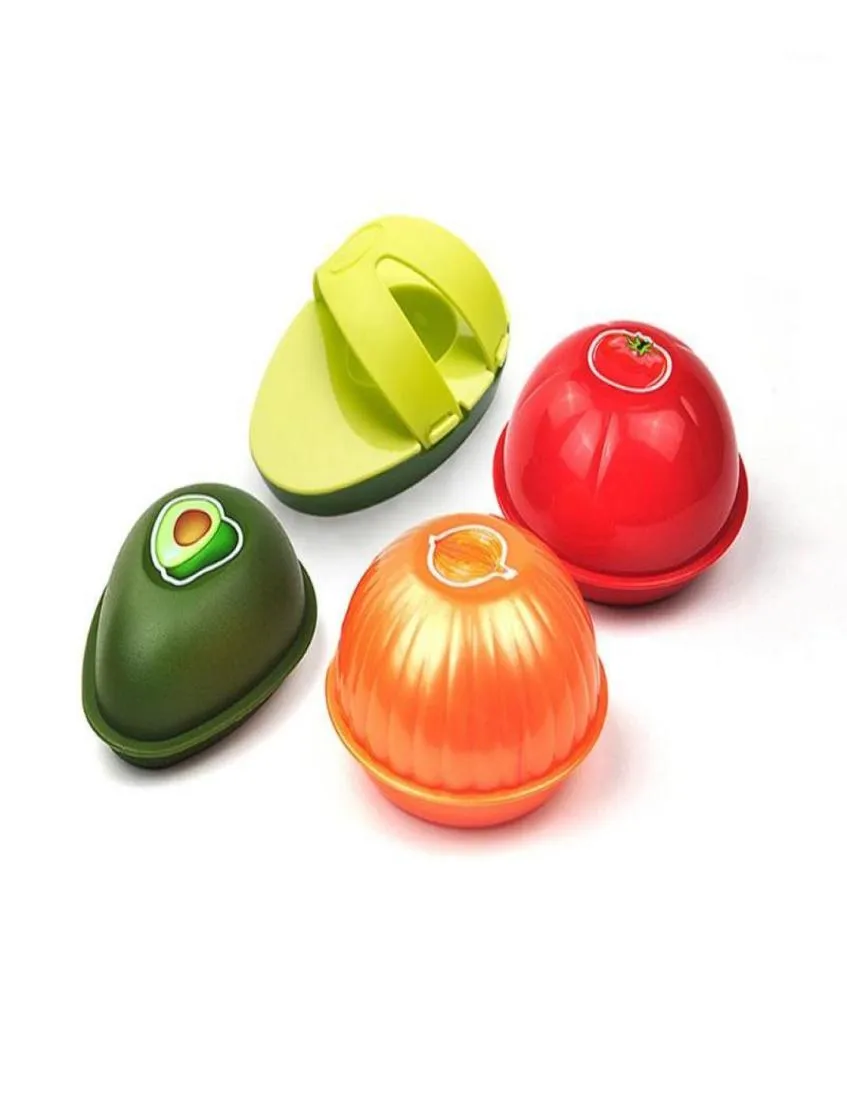 1 pcs Verse Opbergdoos Avocado knoflook Plastic Groente Fruit Containers Keuken Koelkast Organizer Opslag Cas11606265