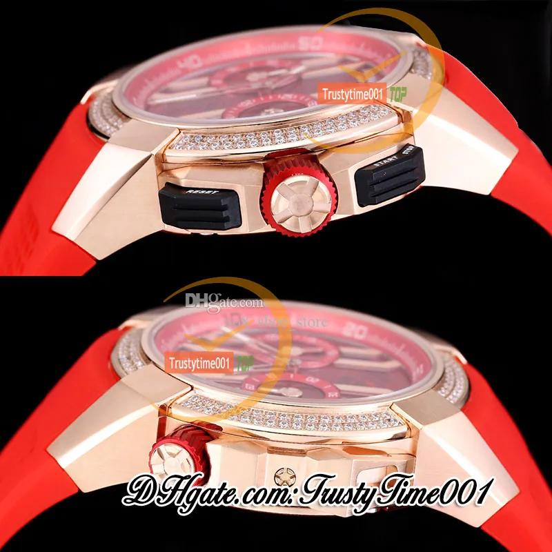 Blue Skeleton Dial Mens Chronograph Watch With Rose Gold