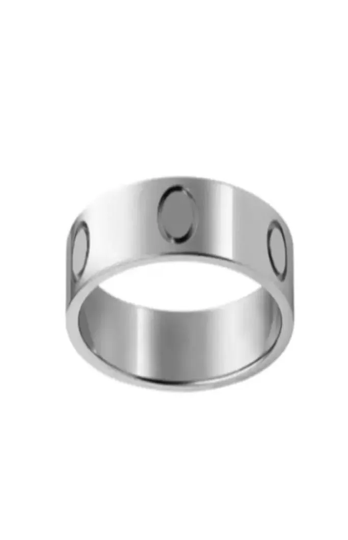 Woman Band Love Ring Titanium Steel Unisex Designer Rings Män Kvinnor Par Skruvringar smycken för älskare Gift Storlek 511 Never FAD2242370