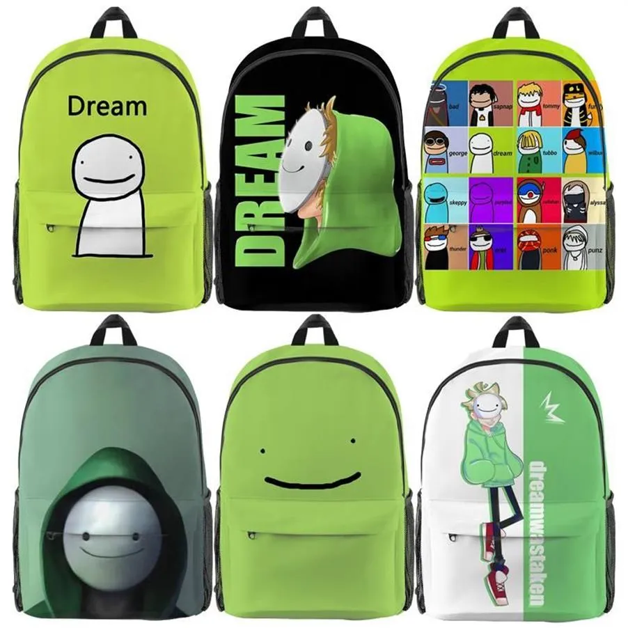 حقائب الظهر Kids Dream Merch 3D Print Backpacks الطلاب SMP Schoolbags Boys Girls Cartoon Knapsack bagpack bagpack childrvings273w