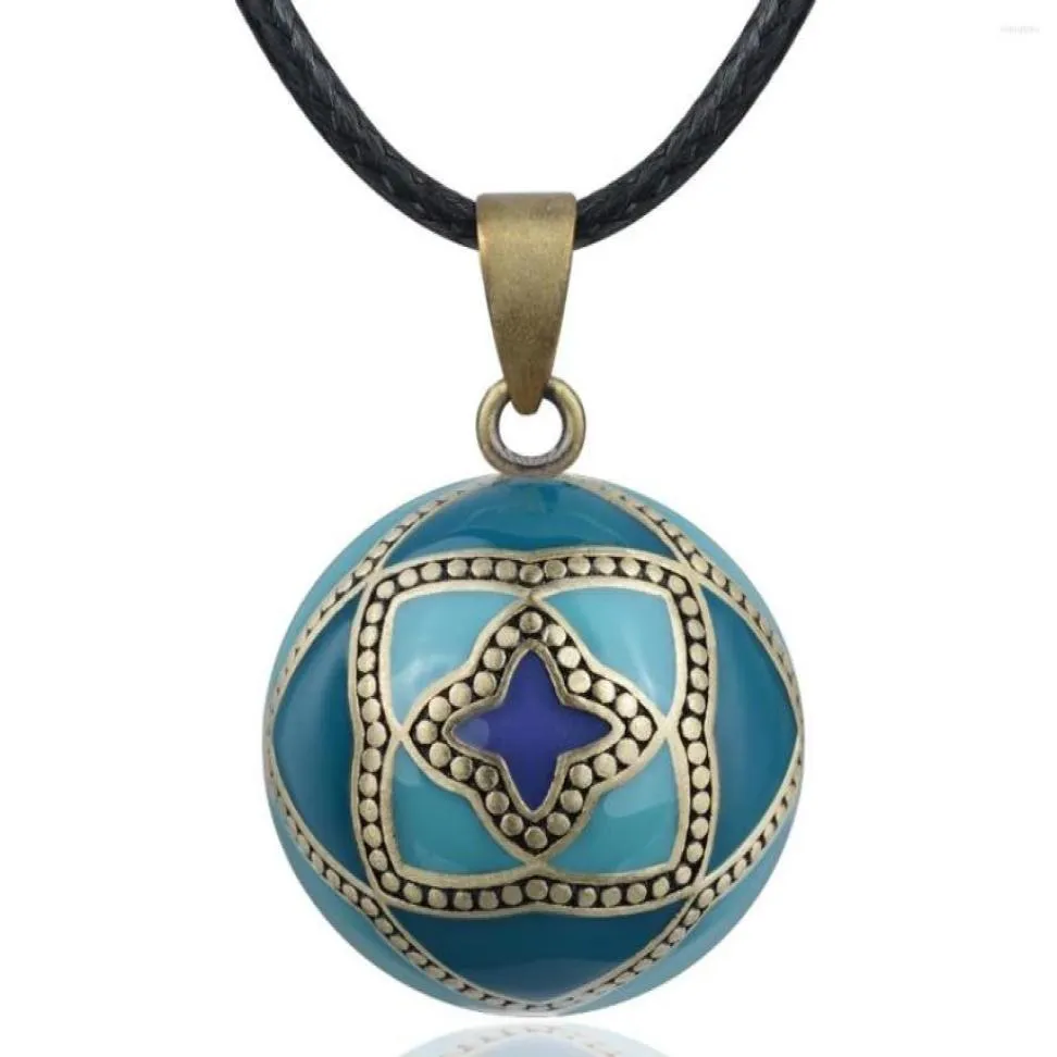 Ожерелья с подвеской Eudora 20 мм, Lucky Four Clover, зеленая эмаль, медная гармония, ожерелье с шаром «Бола», звонящий ангел, колокольчик для беременности7813340
