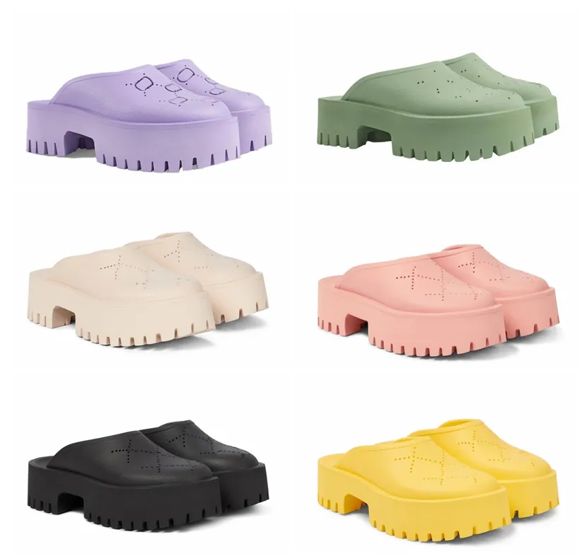 Designer Clogs Sandal Luxurys المصممين صندل Slides Flats Flip Flops Beach Clogs الكلاسيكية الزهرية المصنوعة من منصة روس منصة منصة منصة 36-42