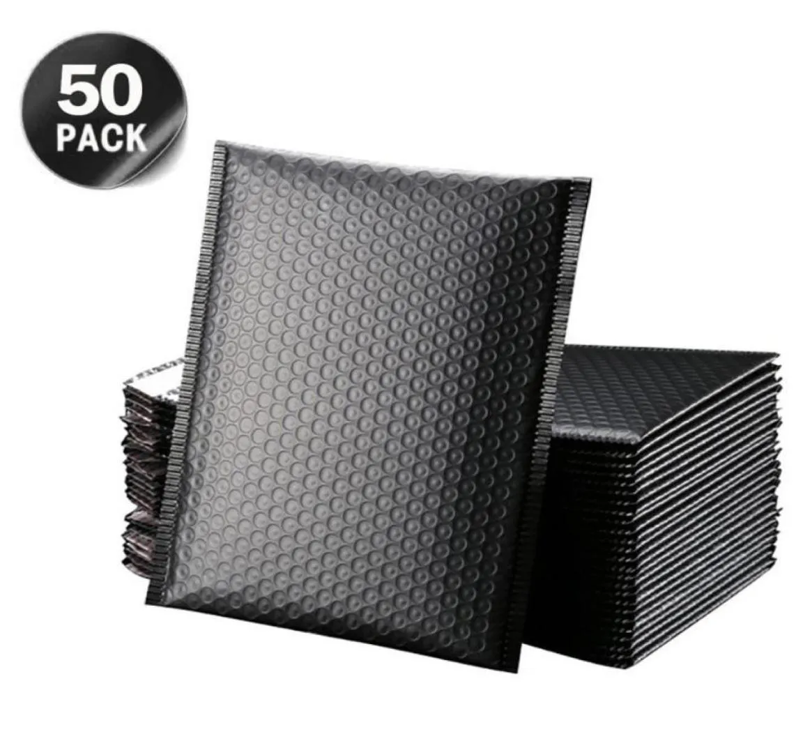 50 pçslot preto espuma envelope sacos auto selo mailers envelopes acolchoados com bolha mailing saco pacotes bag4070679