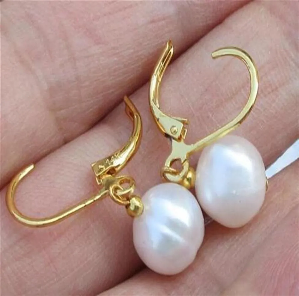 Natural Encanto 1110 mm Oro Perla del del Sur Pendientes 14 K 20 de Oro20386217512