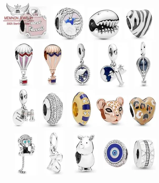 2019 Summer Collection Air Balloon Trip Charms 925 Sterling Silver Propeller Plane Pendant Charm Monkey Beads Fit Armband DIY6056091