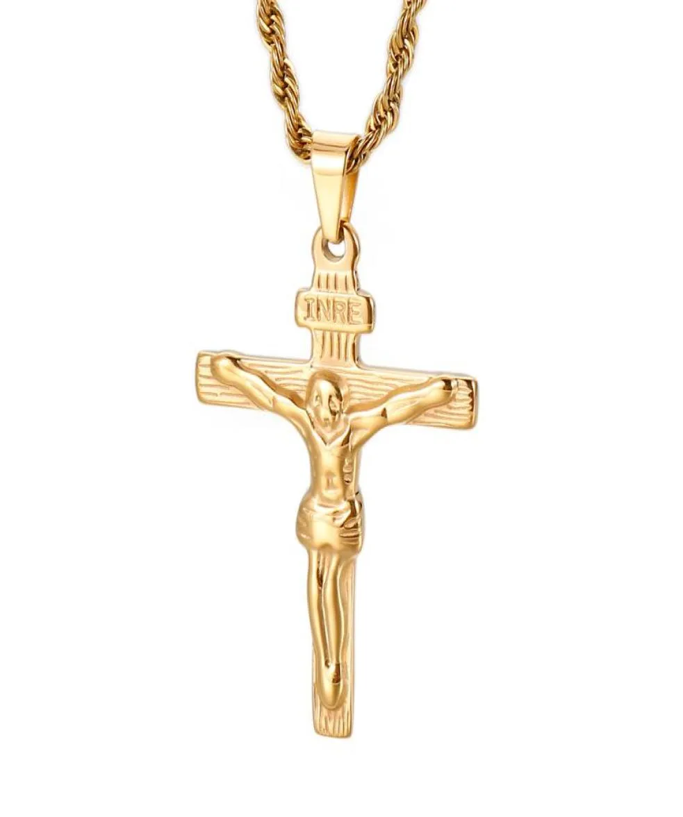 Colares de pingente Jesus Redenção Moda masculina de aço inoxidável charme colar jóias8375258
