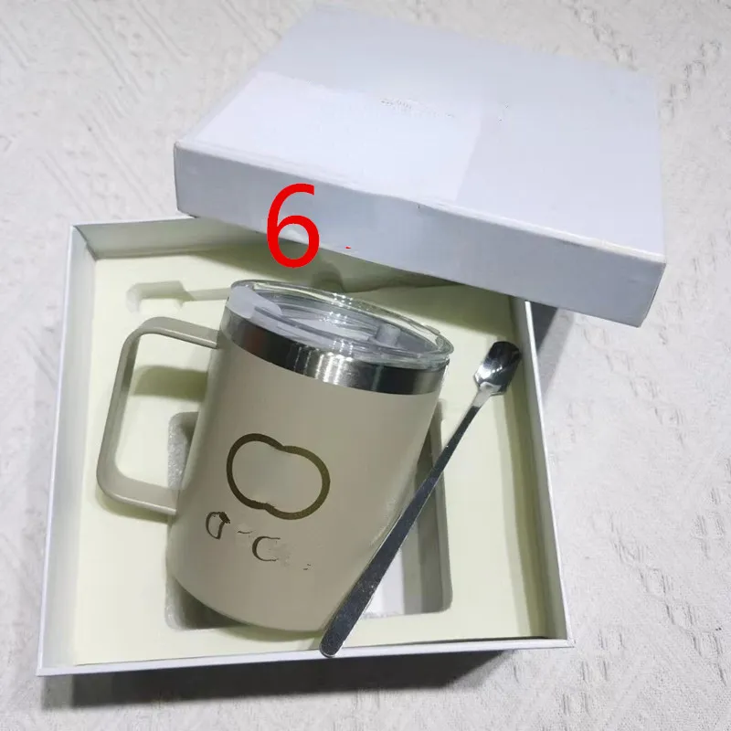 Designer Mug Set Stainless Steel Coffee Cup Portable Insulated Plastic Handle Mug with Gift Box