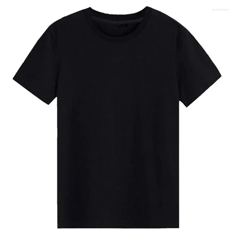 Herrdräkter B8853 Slim T-shirt Män vanlig tee Standard Blank T-shirt Svart Vita tees topp