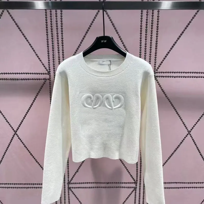 Chantiers de cavalier de créateur Vêtements de créateurs automne et pull d'hiver Pullor femme lettre décontractée mode sexy blanc noir pull en tricot