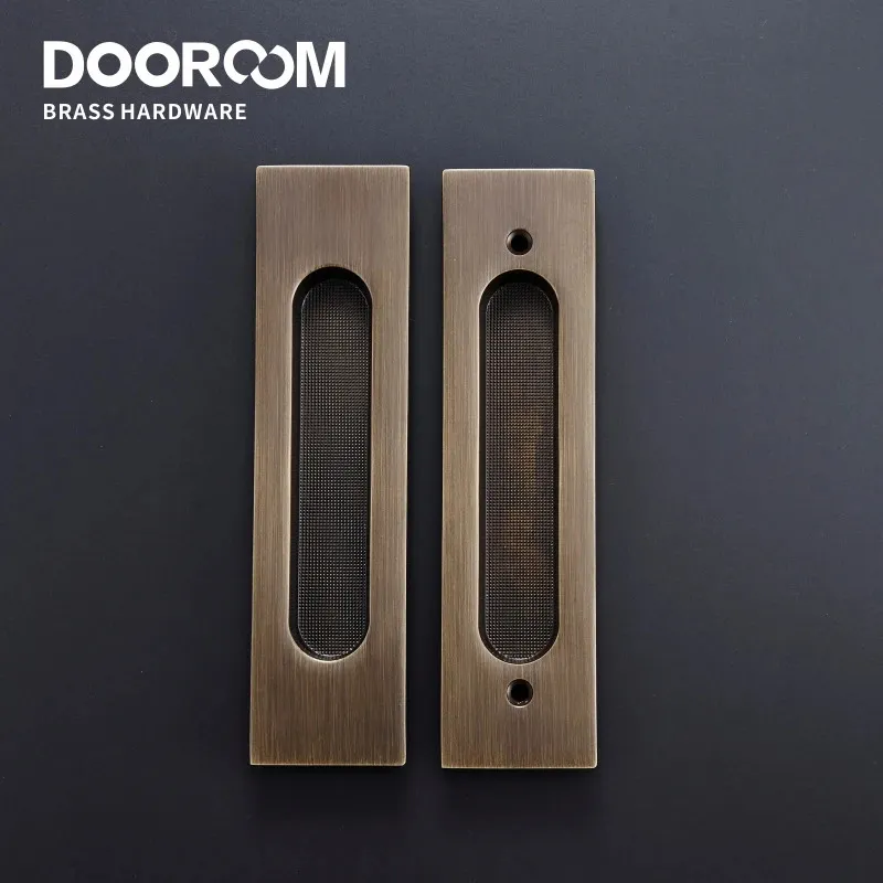 Fechaduras de porta Dooroom Latão Deslizante Alças Modern American Push Pull Hidden Pulls Interior Sala de estar Banheiro Varanda Kichen Keyless 231212