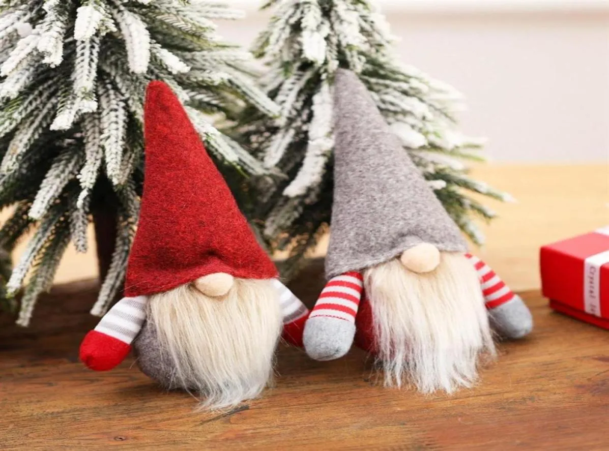 Noel El Yapımı İsveç Gnome İskandinav Tomte Santa Nisse Nordic Peluş Elf Oyuncak Masa Süsleme Noel Ağacı Süslemeleri213M2925185