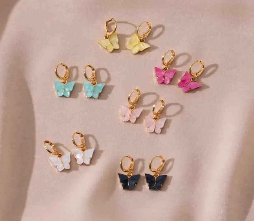 10pcsset chute butterfly earrings for women street style drop earrings韓国のファッションダングルイヤリングジュエリーギフトoorbellen8156692