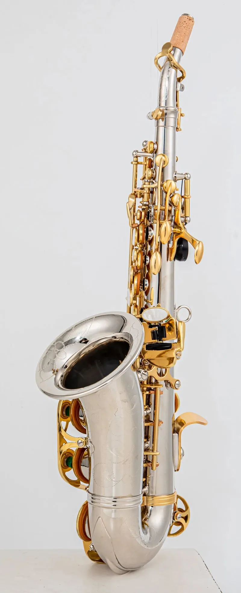 DHgate.com:Bb Soprano Saxophone Silver Plated Brass Professional ...