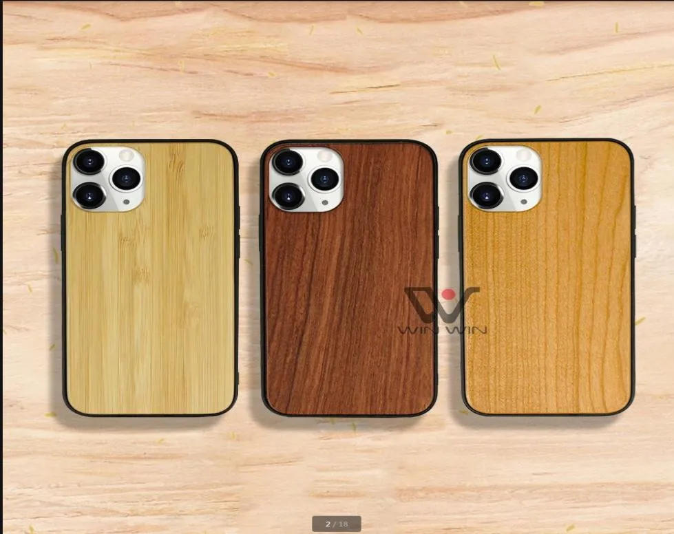 In Stock Phone Cover Cases For iPhone 11 12 13Pro X Xr Xs Max 8 7 6 Plus NaturalWood Ultra Slim Protective Wooden TPU Covers Case 1350952