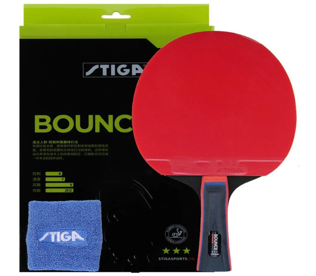 100 originele Stiga PRO BOUNCE 3 sterren Tafeltennisracket Ping Pong puistjes in rackets aanstootgevend T1910266288888