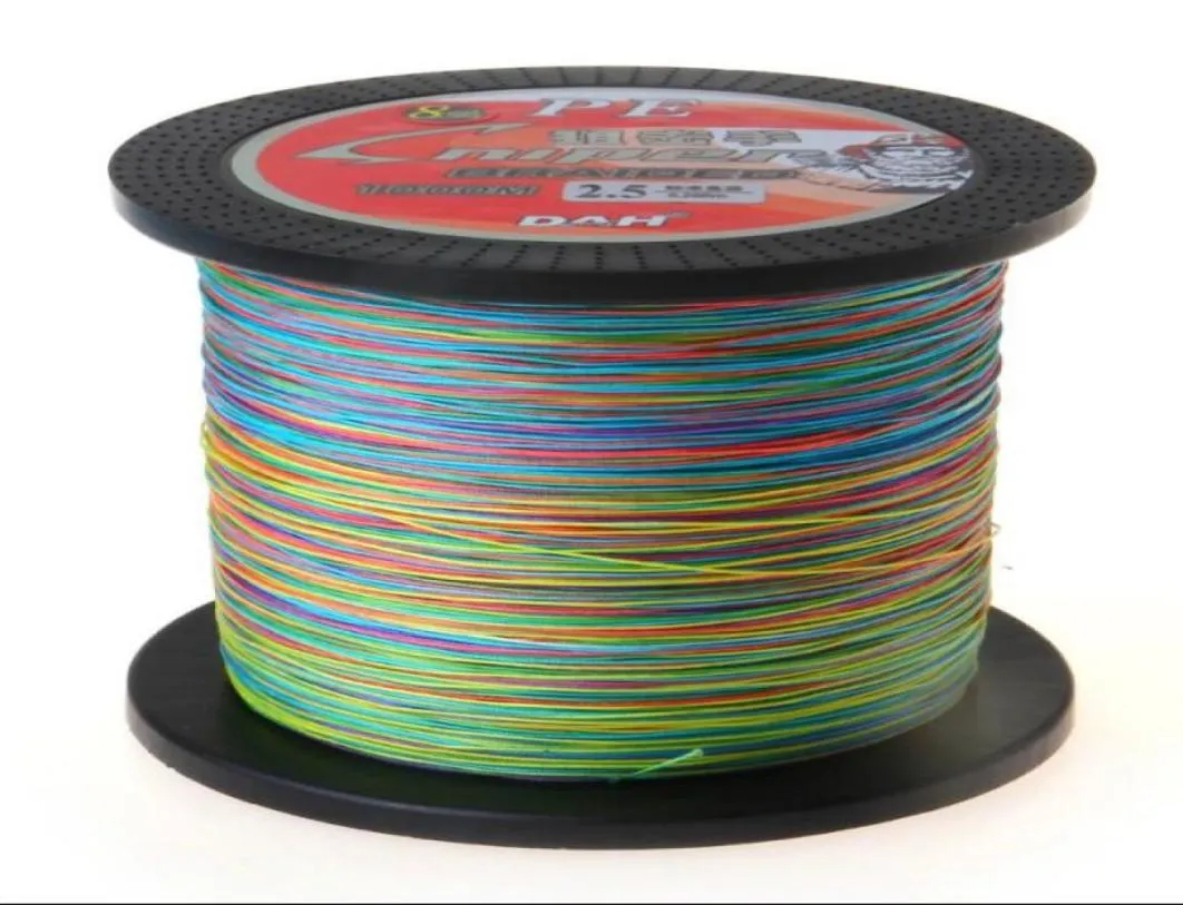 1000M Chromatic Multicolored Costeffective Super Cast 8 Strands Braided Fishing Line 10170LB PE line Higrade Performance High q9217507