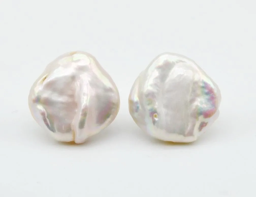 Pendientes de perlas perlas de gran tamaño perlas barrocas naturales blancas regalo de plata 925 para mujer 3267899