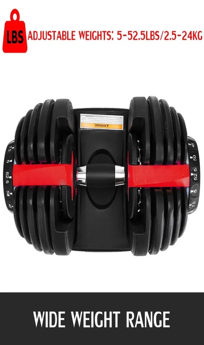 NEW Weight Adjustable Dumbbell 5525lbs Fitness Workouts Dumbbells tone your strength and build your muscles ZZA2196 2Pcs6164570