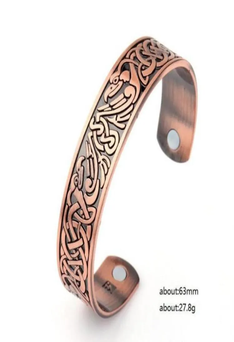 GX036 Viking Bangles avec Phoenix Totem Bracelets ajustés ouverts pour les femmes Bracel 4013238 pour femmes