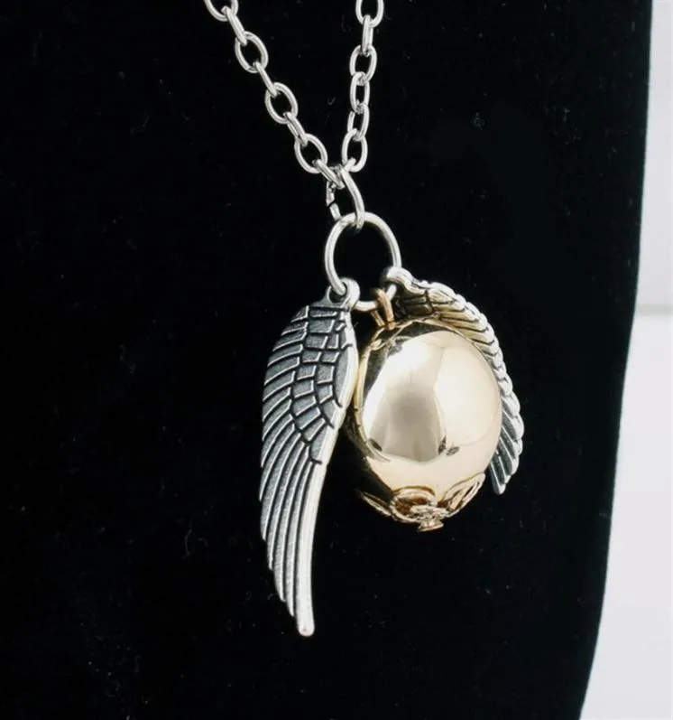 New Arrival Quidditch Golden Snitch Pocket Necklace NE0010 whole J1218318F4637550