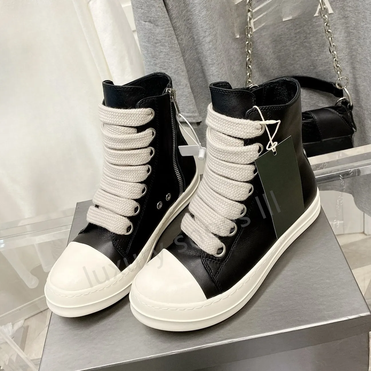 Stylish Platform Sneakers: High Top Mens And Womens Boots With Thick ...