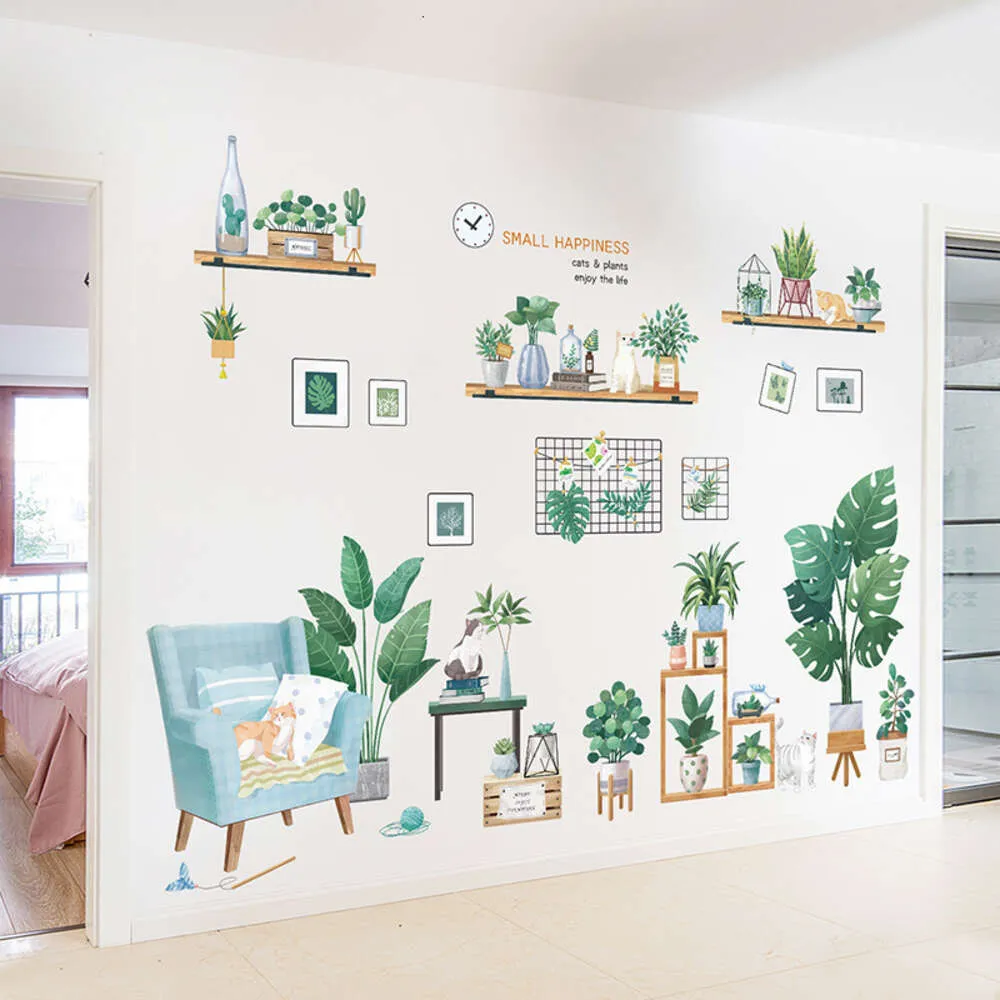 Large Size For Whole Wall Cat Wall Stickers For Living Room