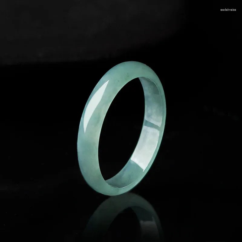 Cluster Ringen Binnendiameter 15mm-20mm Natuurlijke Birma Jade Ring Dames En Heren Jadeïet Geschenken Fijne edelsteen Sieraden Drop