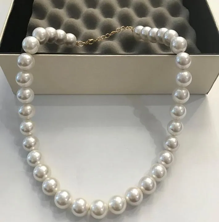 Fashion artificial pearl short luxury big Statement necklace women accessorieskorea fashion birthday gift womenwholecollier3260536