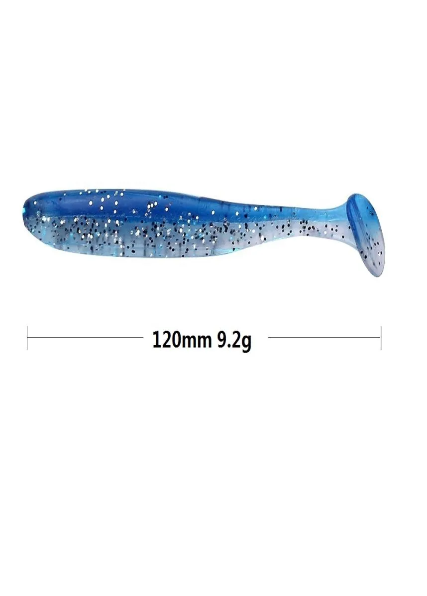 10pcsbag 12cm 92g Fishing Wobbler Soft Fishing Bait Sea Worm Swimbait Streamer Silicone Artificial Double Color Lure Spinnerbait8629384